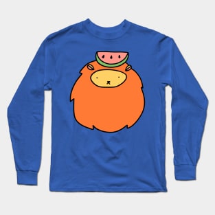 Watermelon Lion Face Long Sleeve T-Shirt